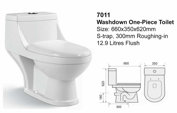 RHINO 7011 washdown one-piece toilet