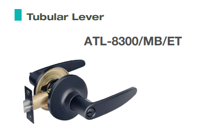Armor ATL-8300 MB ET tubular lever door lockset in matte black