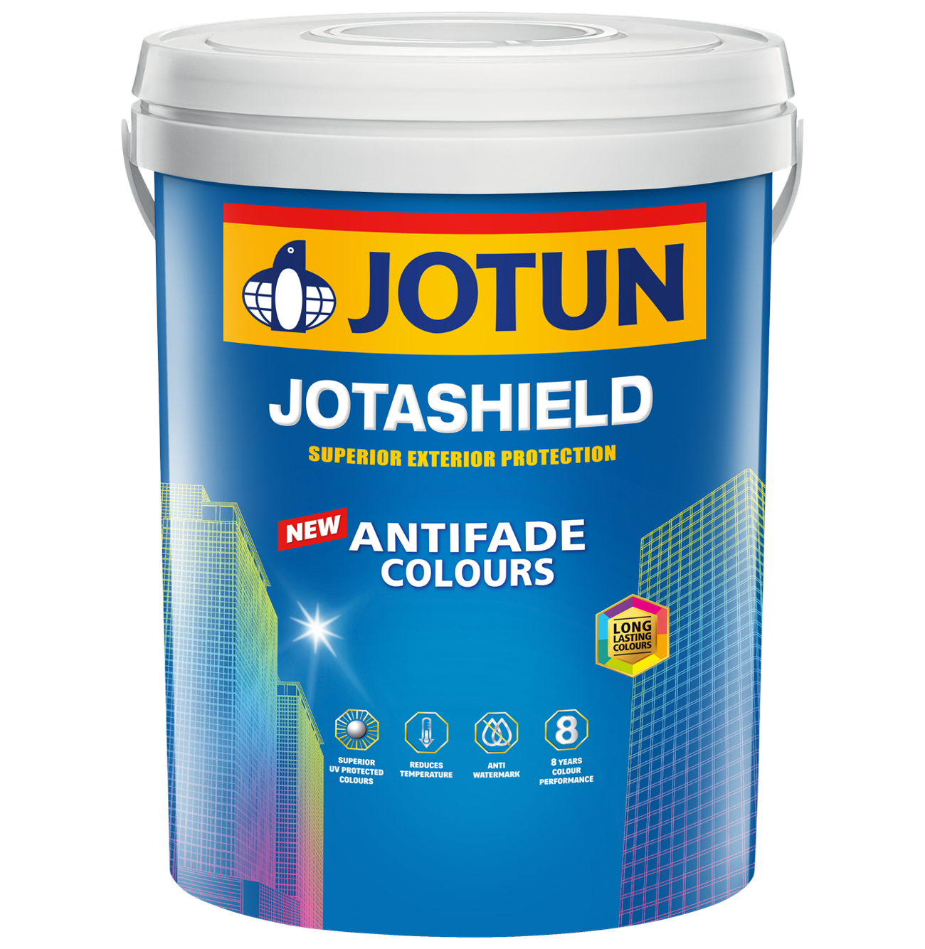 Jotun Jotashield Antifade Colours paint bucket